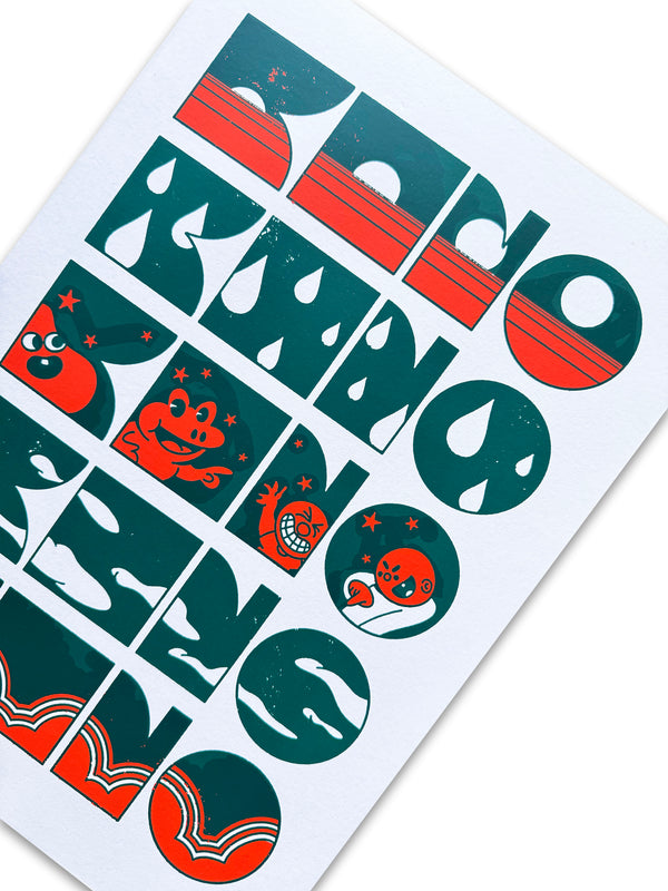 KENO 五つの世界 — Sérigraphie 2 Couleurs