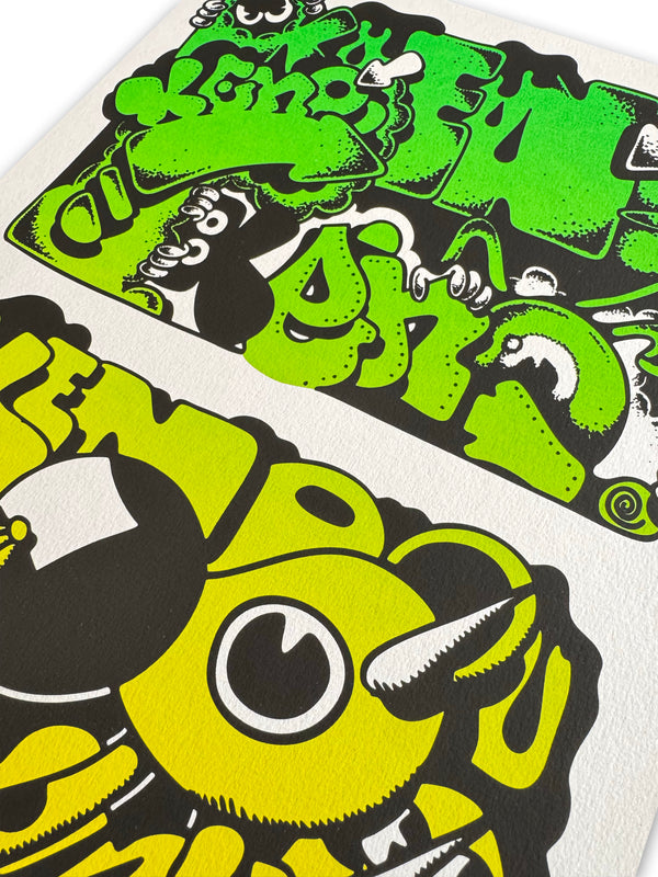 KENO — 無のために歩く — Sérigraphie 2 COULEURS