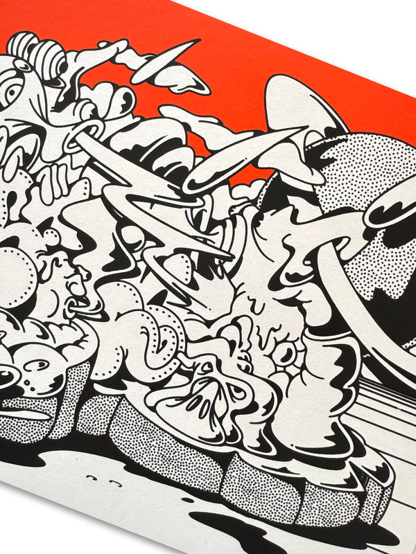 KENO の衝突  — Sérigraphie 2 Couleurs