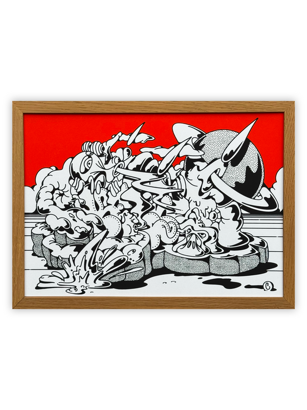 KENO の衝突  — Sérigraphie 2 Couleurs