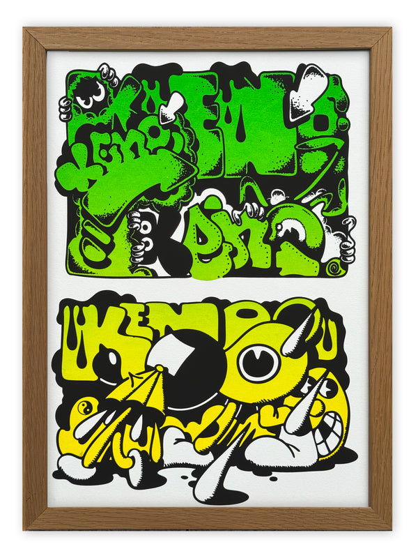 KENO — 無のために歩く — Sérigraphie 2 COULEURS